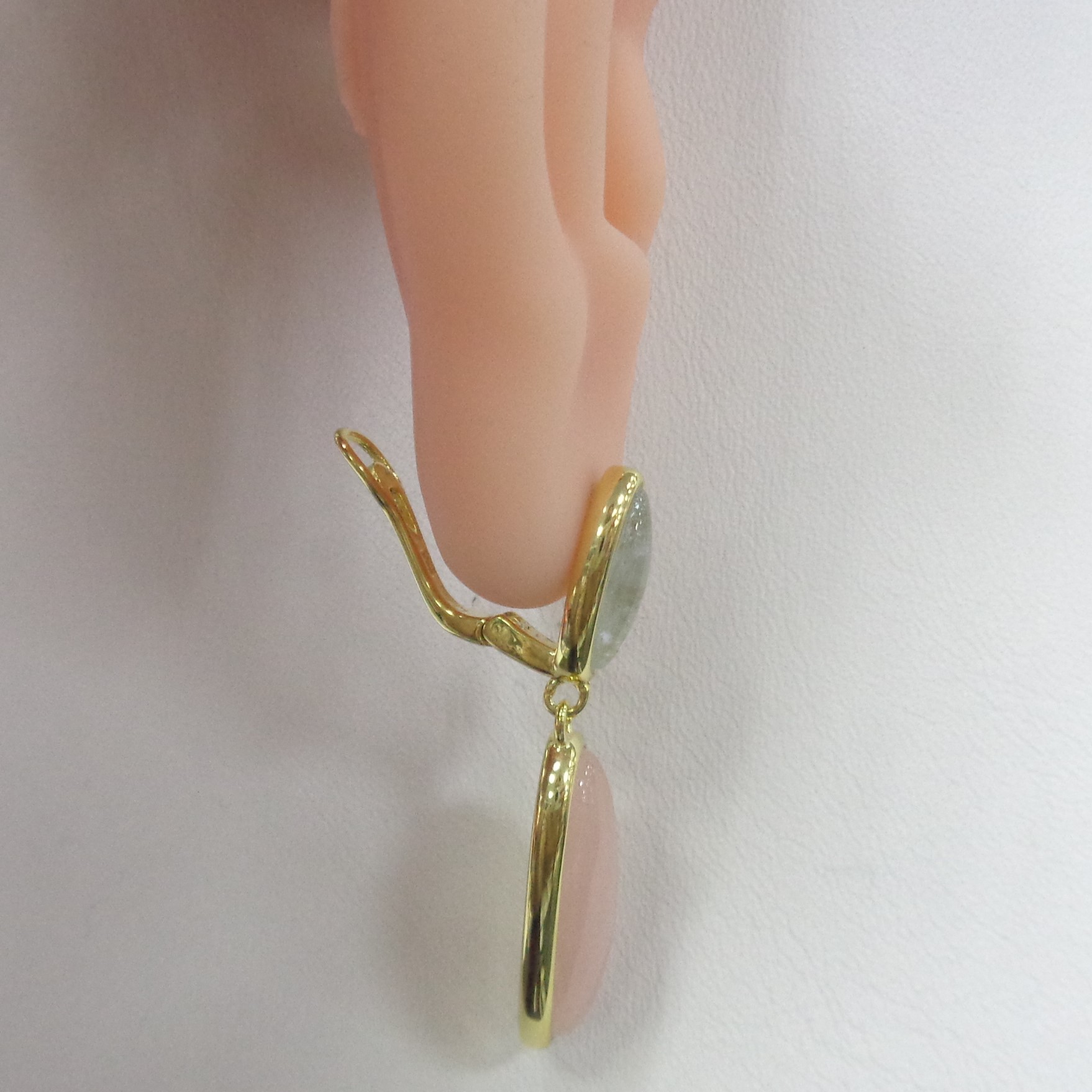 Серебряные серьги с морганитами и аквамаринами